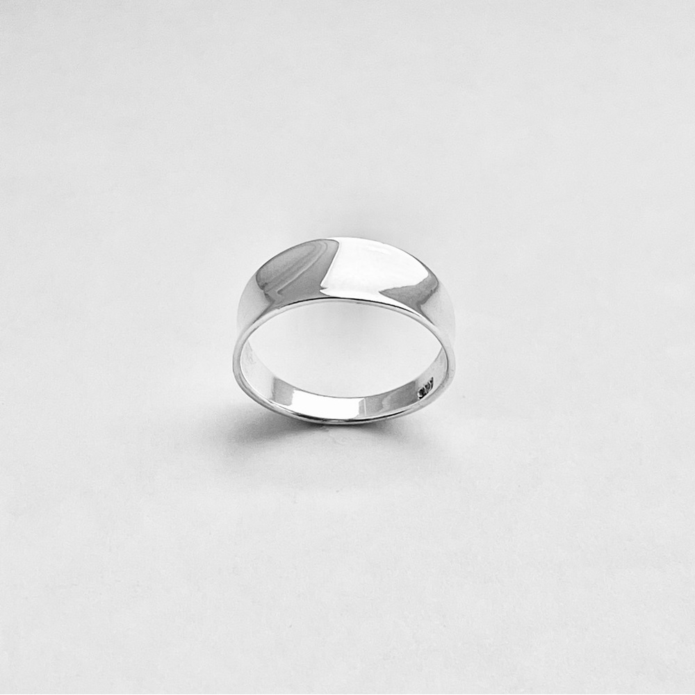 Sterling Silver Unisex Thin Concave Ring, Wedding Bands, Silver Rings, Band